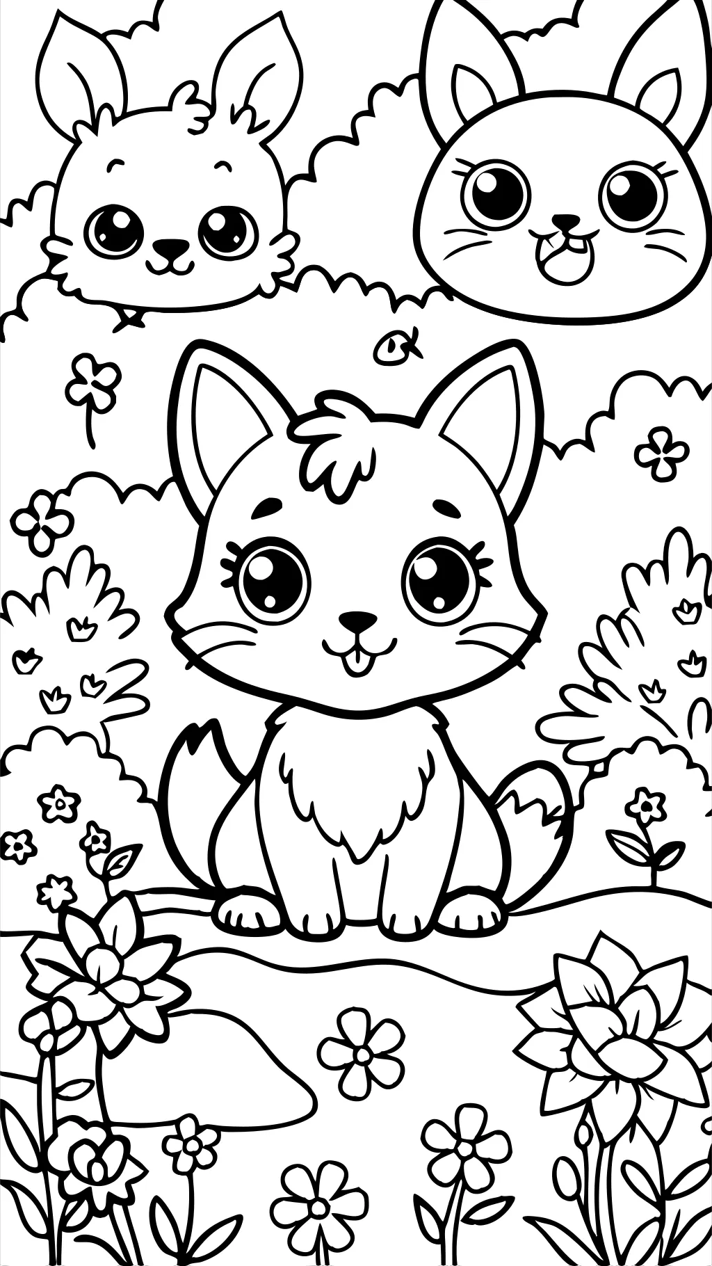 cute coloring page animals